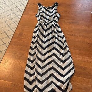 Black and White Chevron Maxi Dress
